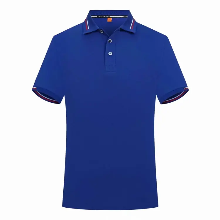 Camisa polo absorvente de suor para homens, camisa polo de poliéster básico de moda simples de golfe para verão