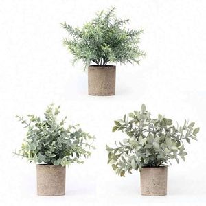 Yiwu Manufacturer Craft Potted Artificial Evergreen Plant 25x25cm <b>Plastic</b> <b>Table</b> Top Decorations for Home Hotel Back School - Product Image 6