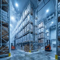 Étagère de stockage industrielle robuste en acier pour entrepôt, type suspendu double face, revêtement poudré, 6000 mm