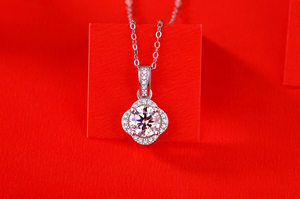 GRA Lab Classic Mujeres 925 Sterling Silver Destiny Jewelry Colgante Collar Piedra preciosa Moissanite Diamond - Product Image 4