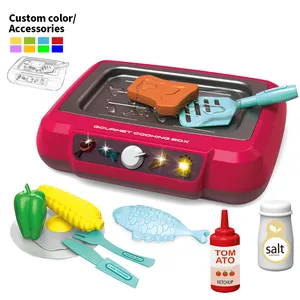 Leemook Pretend Play Toy Low Price Kitchen Appliance Kitchen Toys Cooking Set Food Household Induction Cooker Toy