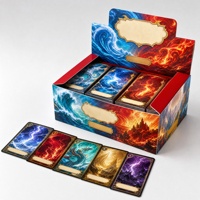 Boîte d'emballage personnalisée pour cartes à collectionner avec compartiments pour cartes, illustrations fantastiques, vente en gros