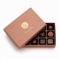Boîtes cadeaux en carton rigide pour chocolats, avec couvercle et base, finition mate et ruban, pour emballage de dattes.