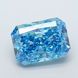 Diamant de laboratoire de qualité supérieure, bleu vif, taille radiant, VVS, certifié IGI, clair comme l'œil, CVD, pierre libre pour la création de bijoux sur mesure - Product Image 1