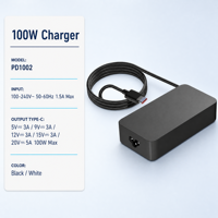 Adaptateur d'alimentation pour ordinateur portable ABP 100W USB-C PD3.1 ignifuge avec protection OTP/OVP/OCP pour téléphone et outil électrique PD1002