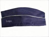 Chapeau d'hôtesse de l'air personnalisé avec bordure marine, casquette d'agent de train à grande vitesse, uniforme d'hôtel, chapeau de bateau OEM/ODM