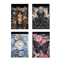 100 pièces/paquet matériel livre tout avec fleurs série rétro manuel matériel de décoration