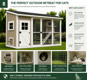 <span class=keywords><strong>Maison</strong></span> pour lapins et chats d'extérieur sur mesure, grande taille, écologique, imperméable, en WPC ASA, mobilier décoratif - Product Image 2
