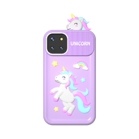 Téléphone intelligent pour enfants licorne, appareil photo CMOS avec zoom optique 10x-20x, design étanche avec fonction de lecture MP3