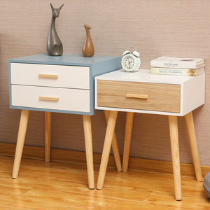 Mesitas de noche para dormitorio nórdico de Hotel, armario lateral pequeño de madera, mesas auxiliares para sofá, muebles para el hogar, armarios de almacenamiento para sala de estar - Product Image 5
