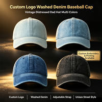 Gorra de Béisbol de Mezclilla Estilo Coreano, Versátil, de Color Sólido, para Hombre y Mujer, Protección Solar Japonesa, Lavada, Vintage, de Corona Suave, Tipo Dad Hat