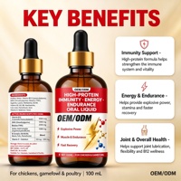 100 ml Vitamine B12 Puissante 5 000 UI, Liquide Oral pour Poulets et Coqs, Stimulant de Vitalité Immunitaire, d'Énergie et d'Endurance, Améliorant les Performances