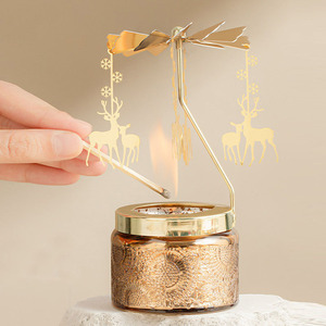 Luxurious Customized Fragrant Relief <strong>Carousel</strong> Candlesticks Scented <strong>Candles</strong> for Baby Shower Baptism Decoration - Product Image 4