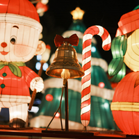 Lanterne en forme de cloche, incontournable pour Noël, lanterne décorative festive, pour l'intérieur et l'extérieur, imperméable, durable, fournitures pour fêtes de fin d'année
