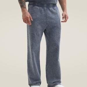 Maßgefertigte Acid-Washed GYM-Stickerei Herren Baggy Jogger Sport 400gsm Herren Fitness-Jogger Herren Weite Beinweite Sweathosen Jogger - Product Image 2