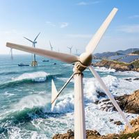 10KW Windgenerator für Kleinunternehmen, Geschäfte und Bauernhöfe, 2,5m/s Startgeschwindigkeit, 6,5m Rotor, 3 FRP-Rotorblätter, 120V 220V 380V PMSG IP54