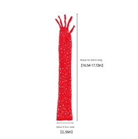 Gants résille élastiques d'été rouge noir blanc longs doigts punk pour la fête gants résille appropriés avec doigt vente en gros