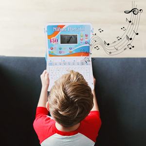 Enfants bilingue <span class=keywords><strong>anglais</strong></span> et espagnol ordinateur portable apprentissage Machine jouet 130 fonctions apprentissage éducatif jouet informatique avec musique - Product Image 3