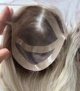 Peluca de Alta Calidad <span class=keywords><strong>para</strong></span> <span class=keywords><strong>Mujeres</strong></span> Europeas, Accesorio <span class=keywords><strong>para</strong></span> el Cabello, Cabello Lacio con Resistencia al Calor, Adecuada <span class=keywords><strong>para</strong></span> <span class=keywords><strong>Mujeres</strong></span> con Calvicie - Product Image 6