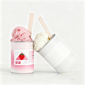 Biodegradable Custom Soy Ink Printed Food Grade Round Cylinder Cardboard Box Paper Tube for Ice Cream Packaging - Product Image 3