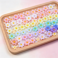 Breloques 3D en résine pour ongles, motif fleur de prunier, couleur bonbon, mini décorations florales mignonnes pour faux ongles, manucure DIY