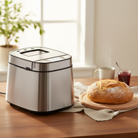Machine à pain électrique automatique mains libres SOHEF en acier inoxydable 700W 25 programmes CE ETL ISO pour la maison et les entreprises