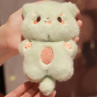 Porte-clés en peluche de chat d'anime en coton PP écologique fait sur mesure 5cm/10cm Poupée réconfortante