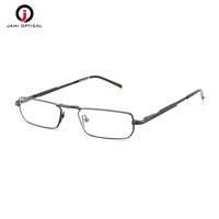 Monturas de Gafas de Lectura con Recubrimiento IP al por Mayor, Gafas Cuadradas Duraderas, Monturas Ópticas Metálicas para Hombre con Logotipo Personalizado