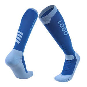 맞춤형 무릎 높이 20-30mmHg 의료용 운동용 쿠션 처리된 무봉제 러닝 순환 고품질 나일론 점진적 압박 양말 - Product Image 4