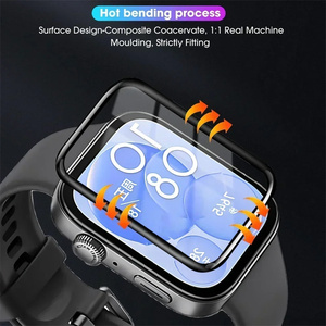 Protector de Pantalla Aibangjia para <span class=keywords><strong>Huawei</strong></span> <span class=keywords><strong>Watch</strong></span> <span class=keywords><strong>Fit</strong></span> 4 Pro <span class=keywords><strong>Fit</strong></span> 3, Película Protectora Curva 3D de Cobertura Total, Accesorios - Product Image 5