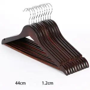 KHÁCH SẠN Không Trượt Vải Móc Áo Bằng Gỗ Rắn Gỗ Phù Hợp Với Móc Áo Đánh Bóng Coat Hanger