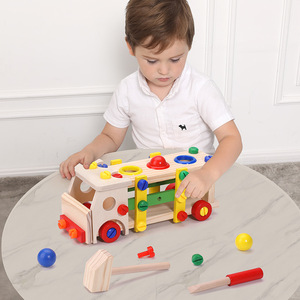 Jouets en bois pour enfants, véhicules détachables, jeux d'<span class=keywords><strong>action</strong></span> et d'entraînement faits à la main, jouets pour garçons - Product Image 5
