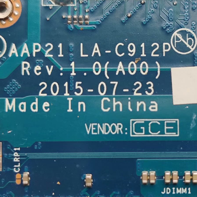 Motherboard for dell Alienware 15r2 17r3 La-c912p