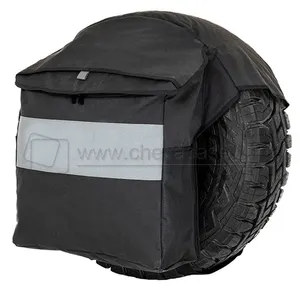 Spare Tire Bag OEM Waterproof Hard Coated Canvas 4WD Spare Tire Rubbish Bag Off-road Spare Wheel Storage Bag