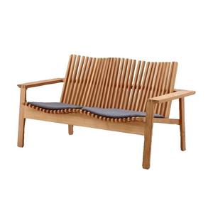 Banc de patio en bois massif, design minimaliste, 2 places, mobilier d'extérieur, style moderne durable - Product Image 3