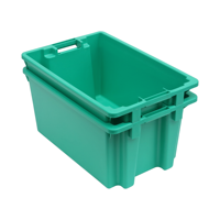 QS plastique poisson fruits de mer caisse chaîne du froid logistique empilage poisson stockage dislocation chiffre d'affaires boîte pour légumes et fruits