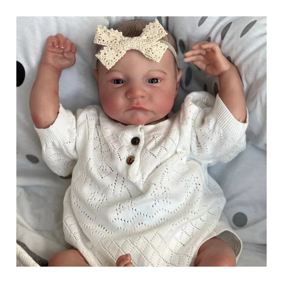 Muñeca de bebé Reborn de silicona de cuerpo completo para niño de 55,88