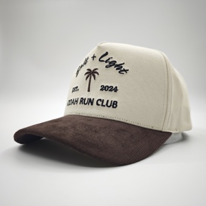 Casquette de baseball pour homme en coton de haute qualité, 5 panneaux, logo brodé personnalisé, visière incurvée, casquette de sport - Product Image 2