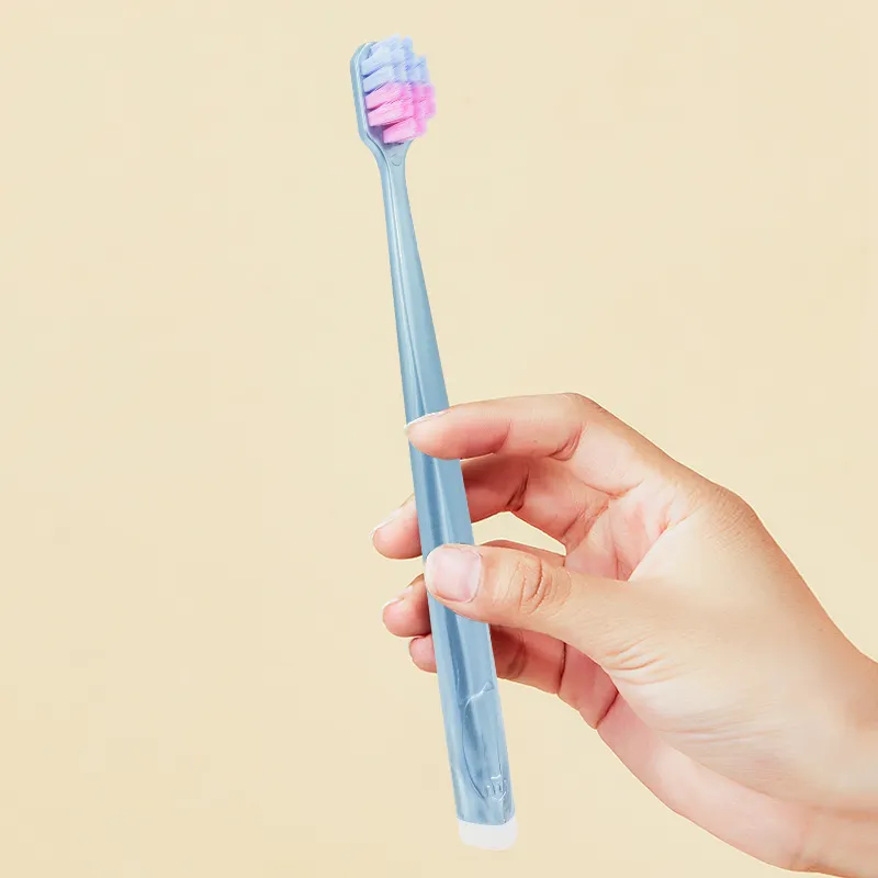 Escova de dente feminina embrulhada individualmente, cerda macia, dupla, para casa
