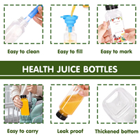 Hot Selling 10 Oz Drank Plastic Verpakking Rechthoek Vloeibare Fruit Melk Water Heldere Sap Flessen Met Schroefdop Deksels
