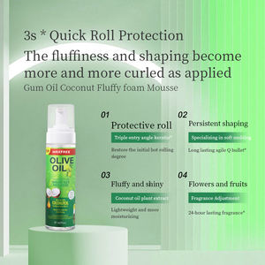 Espuma Moldeadora de Aceite de Oliva Natural Ecológica de Marca Privada para Mujer, Set de Espuma para Rizos con Fijación Fuerte y Sin Residuos - Product Image 4