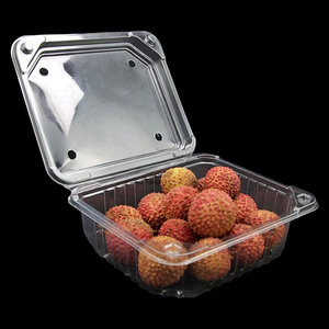 Custom Wholesale Clamshell <strong>Plastic</strong> <strong>Box</strong> RPET Fresh Fruit Blister Packaging Container <strong>with</strong> <strong>Hole</strong> - Product Image 1