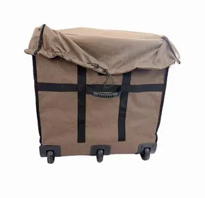 Sıkıştırılmış su geçirmez yastık tekerlekler çanta bahçe mobilyaları gövde depolama ağır bahçe mobilya yastık saklama kutusu