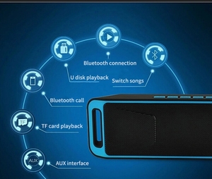 LAIMODA Portable HiFi Sans Fil Haut-Parleur Basse Altavoz TF Radio FM caixa de som Barre de Son - Product Image 3