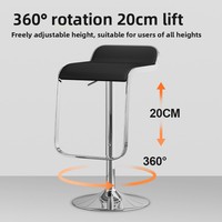 Tabouret de bar commercial moderne et minimaliste avec structure métallique, accoudoirs rotatifs, dossier réglable en hauteur, pour la maison, le salon de coiffure, le mobilier de bar