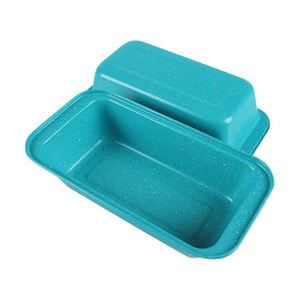 Molde Rectangular para Pan y Tostadas, Antiadherente, de Acero al Carbono, con Espolvoreado Azul, de Acero Inoxidable, Sin Tapa - Product Image 1