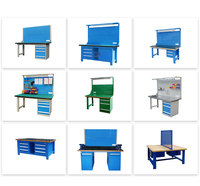 Station de travail modulaire combinée, établi de réparation automobile, armoire à outils, chariot roulant, table d'atelier multifonctionnelle