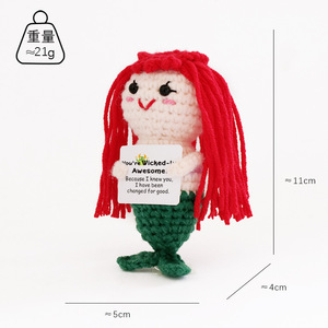 Muñeca <span class=keywords><strong>de</strong></span> Ganchillo Emocional <span class=keywords><strong>de</strong></span> Moda: Almohada Artesanal <span class=keywords><strong>de</strong></span> Energía Positiva con Diseño <span class=keywords><strong>de</strong></span> Sirena Adorable en Algodón y <span class=keywords><strong>Lana</strong></span> - Product Image 3