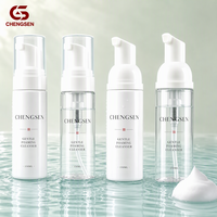 Mousse nettoyante pour les taches blanche/transparente, flacon en mousse PET, 30/40/50/60/80/100 ml, emballage cosmétique rond