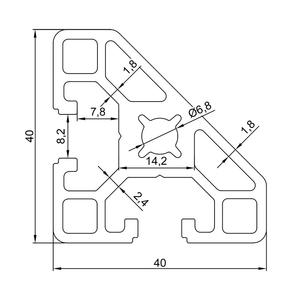 Shanghai Aluminum Profile Factory Wholesale 4040x Spot Aluminum Profile 6063-T5 Silver White Aluminum Oxide - Product Image 1